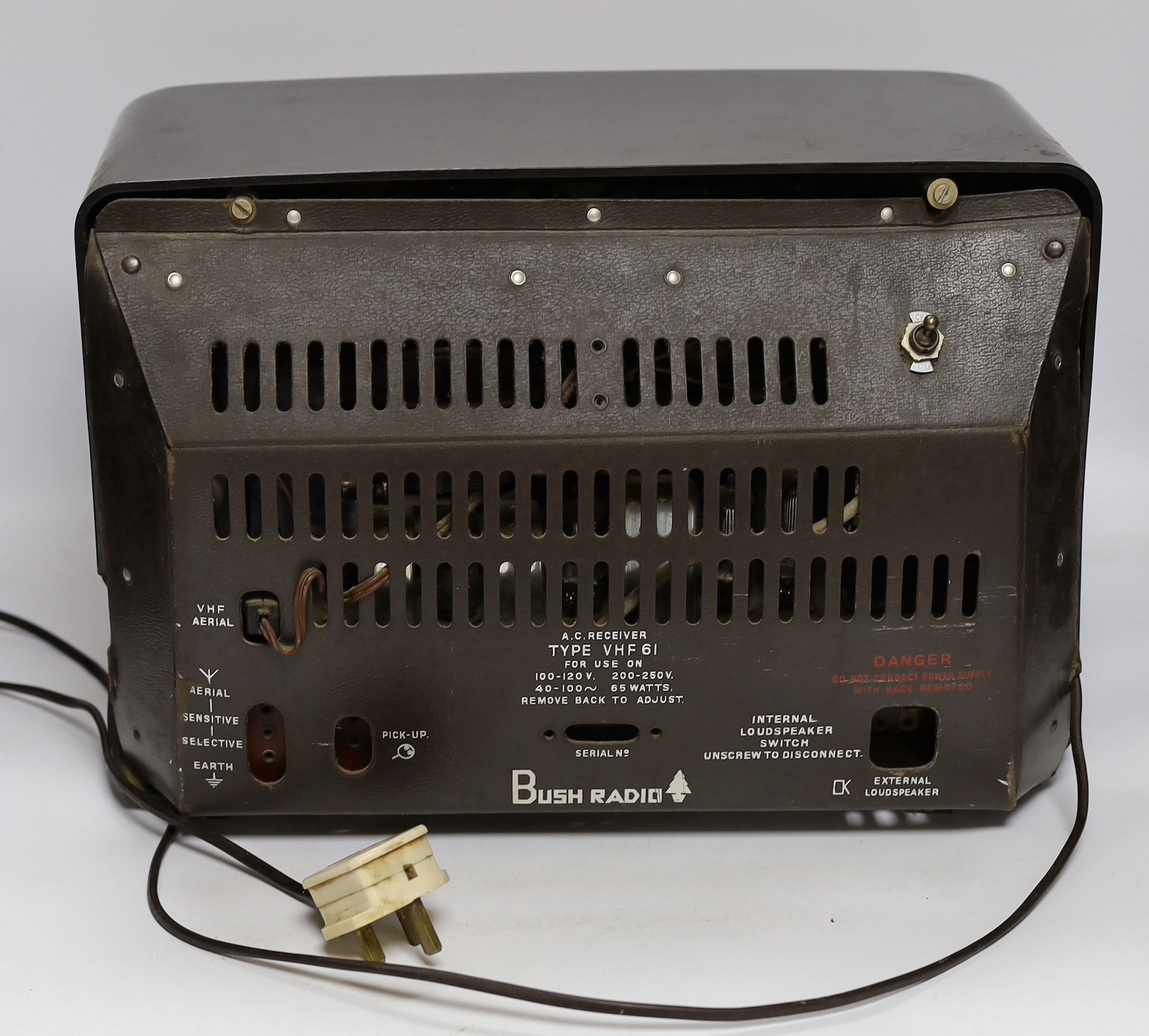 A vintage Bush bakelite radio